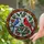 Nature Lovers' Tiffany Stained Glass Blue Jay Cardinal Winter Berry Mosaic Stained Glass Suncatcher - FNCemsiLFB