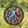 Nature Lovers' Tiffany Stained Glass Blue Jay Cardinal Winter Berry Mosaic Stained Glass Suncatcher - _NCNvDdwPX