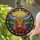 Art & Nature Lovers' Majestic Highland Cow Tiffany Stained Glass Sunburst Starry Night Jewel Tones Stained Glass Suncatcher - 3ENZe5QPqt