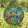 Nature Lovers' Vibrant Red Blue Yellow Tiffany Stained Glass Parrots Tropical Foliage Mosaic Stained Glass Suncatcher - vxY2aerApc