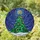 Christmas Lover's Intricate Stained Glass Christmas Tree Jewel Tones Winter Night Sky Mosaic Stained Glass Suncatcher - 1