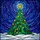 Christmas Lover's Intricate Stained Glass Christmas Tree Jewel Tones Winter Night Sky Mosaic Stained Glass Suncatcher - 5