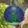 Christmas Lover's Intricate Stained Glass Christmas Tree Jewel Tones Winter Night Sky Mosaic Stained Glass Suncatcher - 2