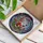 Holiday Enthusiasts' Cheerful Santa Stained Glass, Jewel Tone Red Gold Green Winter Night Mosaic Stained Glass Suncatcher - 3
