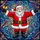 Holiday Enthusiasts' Cheerful Santa Claus Tiffany Stained Glass Red Gold Green Winter Night Mosaic Stained Glass Suncatcher - 5