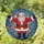 Holiday Enthusiasts' Cheerful Santa Claus Tiffany Stained Glass Red Gold Green Winter Night Mosaic Stained Glass Suncatcher - w2iDL9d0no