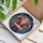 Holiday Enthusiasts' Cheerful Santa Claus Tiffany Stained Glass Red Gold Green Winter Night Mosaic Stained Glass Suncatcher - yXf6KuGuD1