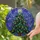 Holiday Art Lovers' Glowing Tiffany Stained Glass Christmas Tree with Jewel Red Blue Purple Ornaments & Starry Snowflakes Stained Glass Suncatcher - lilwE443PI