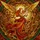 Art Lovers' Tiffany Style Stained Glass Angel Trumpeter Ruby Orange Gold Emerald Bronze Stained Glass Suncatcher - 5