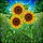 Nature Lovers' Vibrant Tiffany Stained Glass Sunflowers & Jewel Tone Landscape Pattern Stained Glass Suncatcher - 5