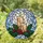 Art Lovers' Tiffany Style Stained Glass Glowing Candles Holly Berries Mosaic Pattern Stained Glass Suncatcher - 1