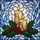 Art Lovers' Tiffany Style Stained Glass Glowing Candles Holly Berries Mosaic Pattern Stained Glass Suncatcher - 5