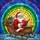 Christmas Enthusiasts' Tiffany Style Stained Glass Santa Reading Colorful Books Rainbow Mosaic Stained Glass Suncatcher - 5