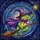 Witchy Aesthetic Fans Vibrant Stained Glass Frog Witch Purple Hat Broomstick Cosmic Night Sky Art Stained Glass Suncatcher - 5