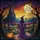 Fantasy Art Lovers' Tiffany Style Witch Gothic Castle Radiant Moon Sunset Orange Purple Stained Glass Art Stained Glass Suncatcher - 5