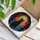 Cat Lovers' Intricate Stained Glass Black Cat Yellow Moon Sunset Sky Tree Branches Jewel Tones Stained Glass Suncatcher - 3