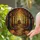 Halloween Enthusiasts' Orange Yellow Teal Stained Glass Spooky Forest Haunted House Jack-o'-Lanterns Stained Glass Suncatcher - 2