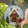 Holiday Season Enthusiasts' Intricate Tiffany Style Stained Glass Christmas Cottage Winter Wonderland Mosaic Stained Glass Suncatcher - AfTMYQEbBW