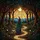 Fantasy Art Enthusiasts' Intricate Stained Glass Witch Mystical Forest Jewel Tone Edge-to-Edge Stained Glass Suncatcher - 5