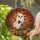 Autumn Enthusiasts' Tiffany Stained Glass Ghost Potted Plant Orange Pumpkin Foliage Stained Glass Suncatcher - 2