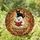 Whimsical Art Lovers' Tiffany Style Stained Glass Cheerful Ghost Black Cat Amber Red Mosaic Stained Glass Suncatcher - 1