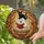 Whimsical Art Lovers' Tiffany Style Stained Glass Cheerful Ghost Black Cat Amber Red Mosaic Stained Glass Suncatcher - 2