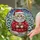Cat Lovers' Vibrant Tiffany Stained Glass Fluffy Cat Red Santa Hat Blue Eyes Winter Wonderland Mosaic Stained Glass Suncatcher - -W55b3SRlA