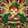 New Parents' Tiffany Stained Glass Infant Elf Firist Chismas Ruby Emerald Gold Mosaic Stained Glass Suncatcher - 5