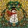 Holiday Art Lovers' Cheerful Snowman Tiffany Stained Glass Mosaic Golden Yellow Deep Teal Red Stained Glass Suncatcher - 5