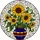 Art Lovers' Glowing Tiffany Stained Glass Sunflower Mosaic Jewel Tones Stained Glass Suncatcher - 5