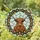 Highland Cow Lovers' Fluffy Amber Highland Cow Stained Glass Green Wreath Mosaic Stained Glass Suncatcher - 3fzRraW4uP