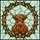 Highland Cow Lovers' Fluffy Amber Highland Cow Stained Glass Green Wreath Mosaic Stained Glass Suncatcher - 5