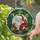 Christmas Enthusiasts' Tiffany Style Stained Glass Santa Claus Red Green Gold Holly Wreath Snowflakes Stained Glass Suncatcher - RLd6rjpLAU