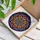Art Lovers' Vibrant Tiffany Stained Glass Lotus Mandala Orange Purple Blue Design Stained Glass Suncatcher - 3