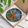 Nature Lovers' Vibrant Jewel Tone Stained Glass Highland Calf & Butterflies Pastoral Art Stained Glass Suncatcher - dE0ZGwTSRa