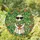 Whimsical Art Lovers' Stained Glass Ghost & Monstera Plant Jewel Tone Mosaic Stained Glass Suncatcher - 1