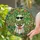 Whimsical Art Lovers' Stained Glass Ghost & Monstera Plant Jewel Tone Mosaic Stained Glass Suncatcher - 2