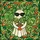 Whimsical Art Lovers' Stained Glass Ghost & Monstera Plant Jewel Tone Mosaic Stained Glass Suncatcher - 5