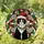 Cat Lovers' Christmas Tiffany Style Stained Glass Tuxedo Cat Santa Hat Jewel Tone Mosaic Pattern Stained Glass Suncatcher - 1