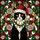 Cat Lovers' Christmas Tiffany Style Stained Glass Tuxedo Cat Santa Hat Jewel Tone Mosaic Pattern Stained Glass Suncatcher - 5