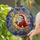 Holiday Art Lovers' Vibrant Tiffany Stained Glass Santa Golden Moon Stars Snowflake Jewel Tones Stained Glass Suncatcher - 3PuFxO_BMd