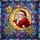 Holiday Art Lovers' Vibrant Tiffany Stained Glass Santa Golden Moon Stars Snowflake Jewel Tones Stained Glass Suncatcher - 5
