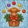 Holiday Cow Fans' Tiffany Style Stained Glass Highland Calf Winter Mosaic with Evergreen Pine & Ornaments Stained Glass Suncatcher - 5
