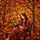 Art Lovers' Elaborate Autumnal Stained Glass Book Reader Amber Orange Crimson Mosaic Pattern Stained Glass Suncatcher - 5