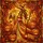 Witchy Aesthetic Enthusiasts' Stained Glass Witch, Glowing Lantern, Jack-o'-lanterns, Amber Gold Floral Mosaic Stained Glass Suncatcher - 5