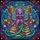 Book Lovers' Tiffany Stained Glass Purple Octopus Reading Books & Academic Mosaic Jewel Tones Stained Glass Suncatcher - 5