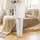 Cozy Loungewear Pajamas: Minimalist Black White Pajama & Heart Pattern Satin Pajamas Set - 2