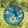 Nature Lovers' Tiffany Style Stained Glass Hummingbird Lily Floral Mosaic, Vibrant Jewel Tones, Intricate Black Lead Lines Stained Glass Suncatcher - 1
