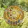 Art Lovers' Intricate Tiffany Glass Crescent Moon Sunflowers Cosmic Dust Mosaic Orange Yellow Green Stained Glass Suncatcher - 1
