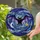 Fantasy & Art Lovers' Intricate Tiffany Stained Glass Purple Bat Crescent Moon Night Sky Mosaic Jewel Tones Stained Glass Suncatcher - 2